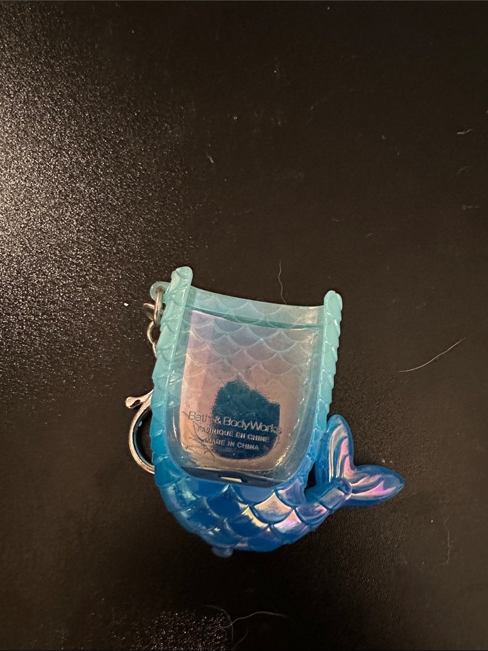Bath & Body Works Iridescent Blue Teal Mermaid Tail Sanitizer Case